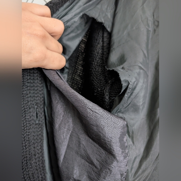 Vintage Jessika classic floral embroidery black cardigan button up grandma - Picture 8 of 12